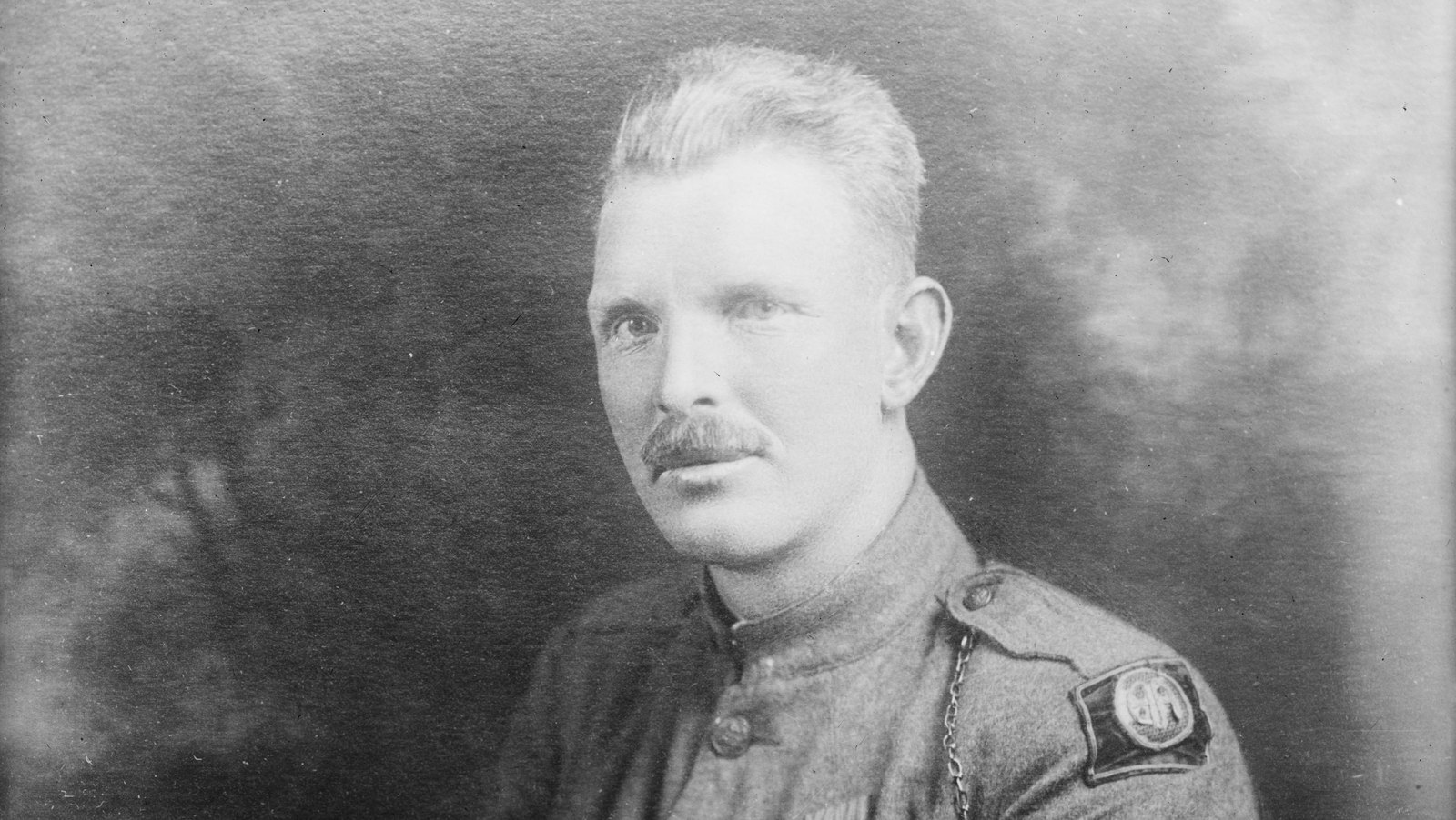 Studio portrait of Sergeant Alvin C. York in uniform after the First World War