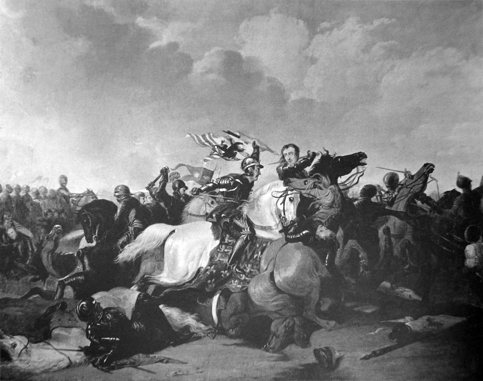 Armie Ryszarda III i Henryka Tudora ścierają się w bitwie pod Bosworth, 1485