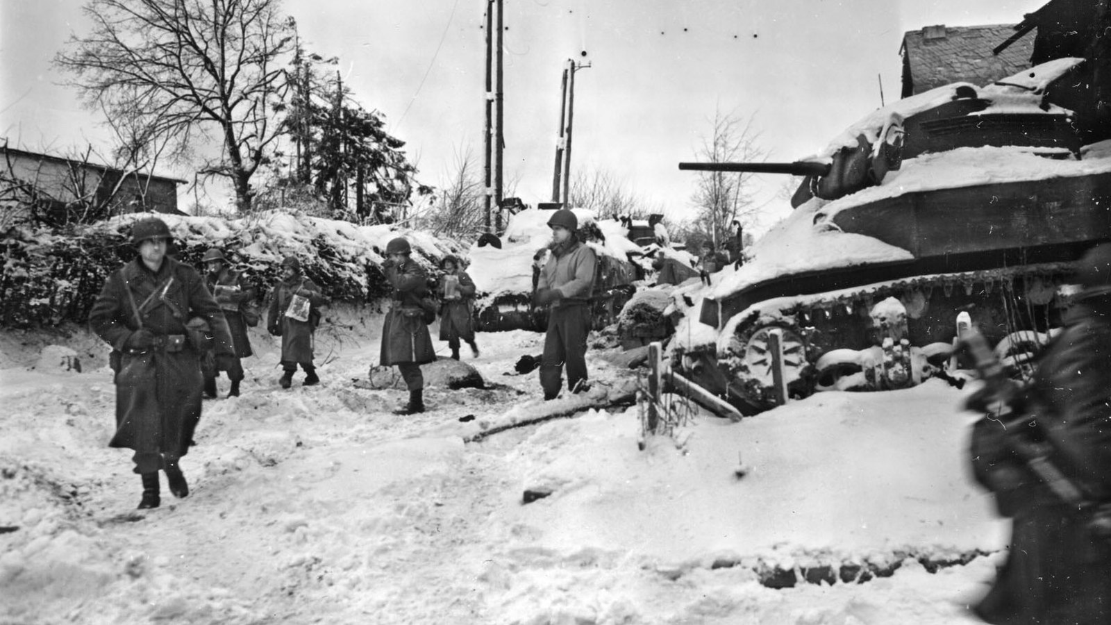 Amerykańskie czołgi w Ardenach, zima 1944