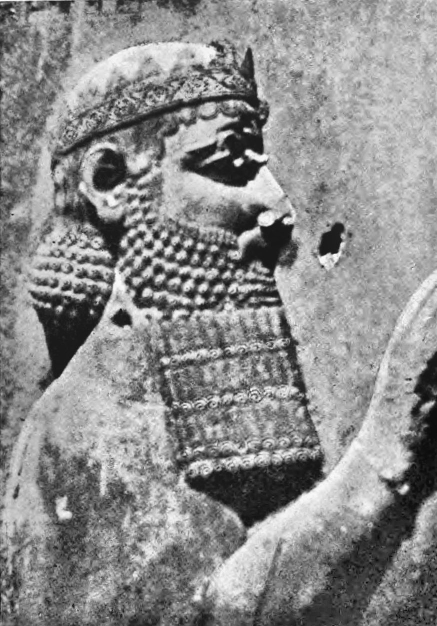 A drawing of the Behistun relief of Darius the Great