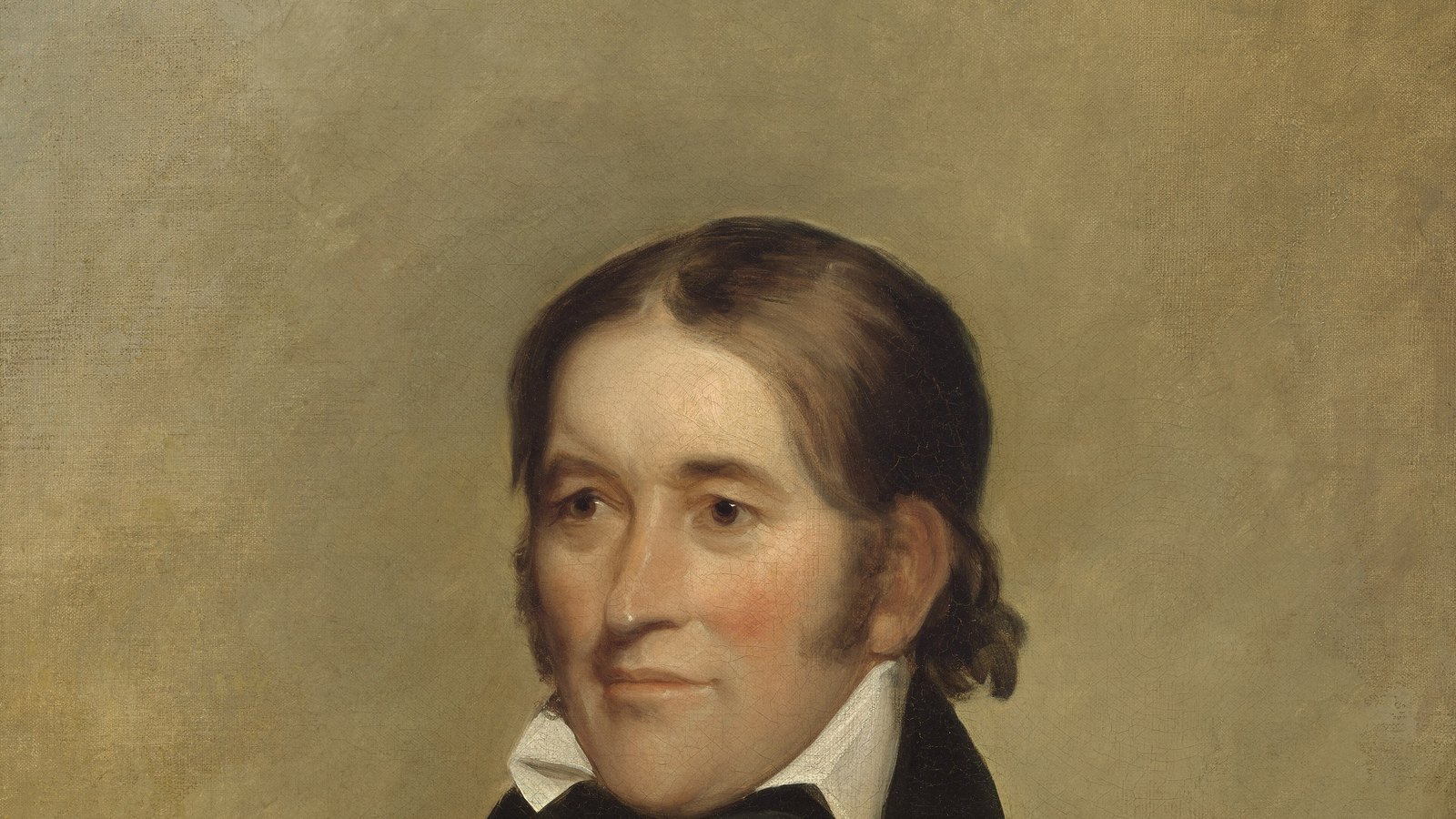 A portrait of Davy Crockett by Chester Harding