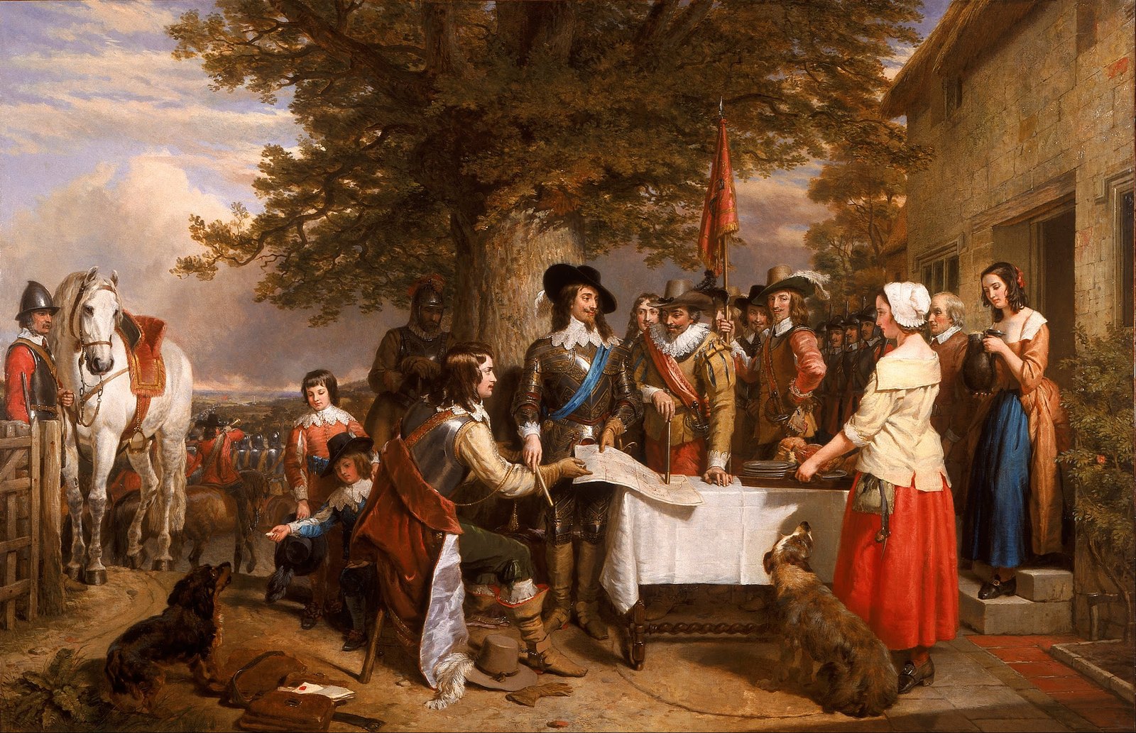 Armie rojalistów i parlamentu przed bitwą pod Edgehill, 1642