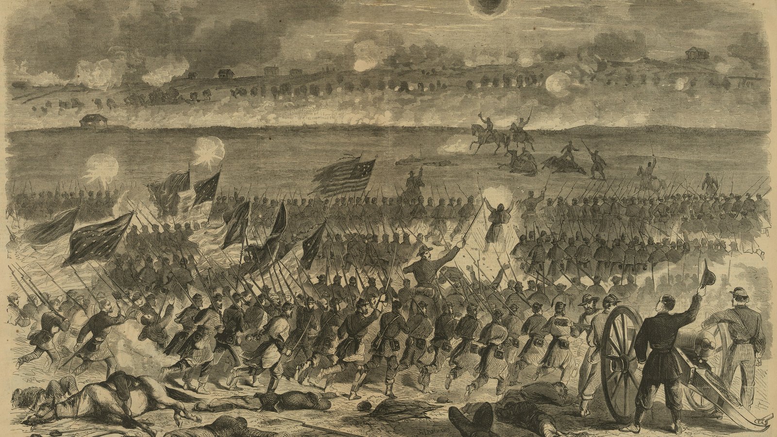 Union assault at the Battle of Fredericksburg, 1862