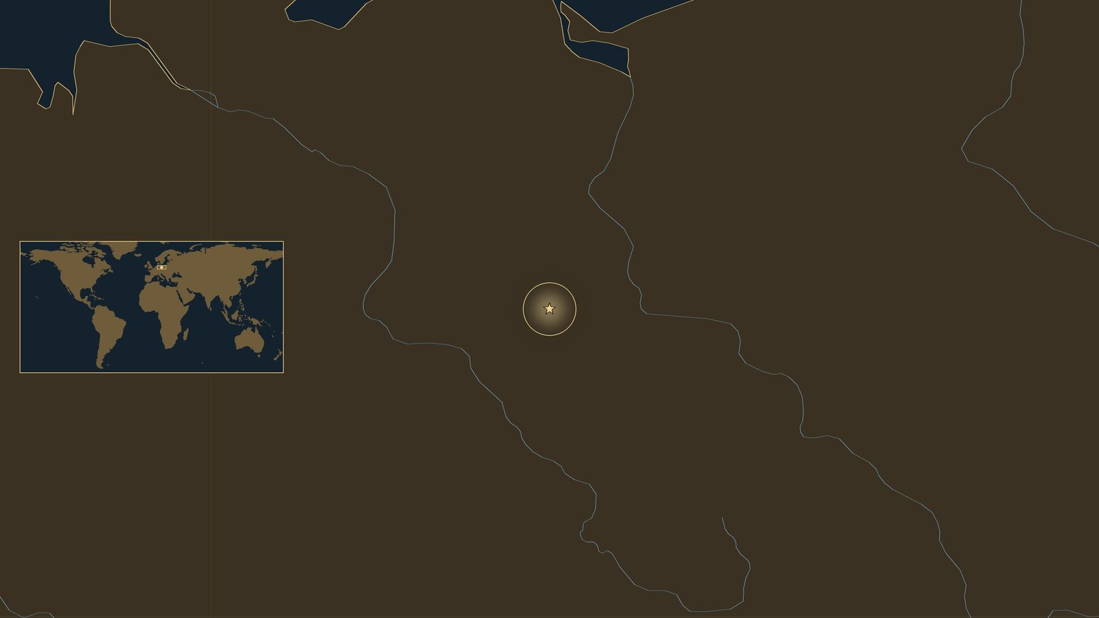 Dark locator map of eastern Germany and western Poland with the Oder river and the Baltic coast, a gold star marking Halbe in the forests south of Berlin, and a small world map inset.