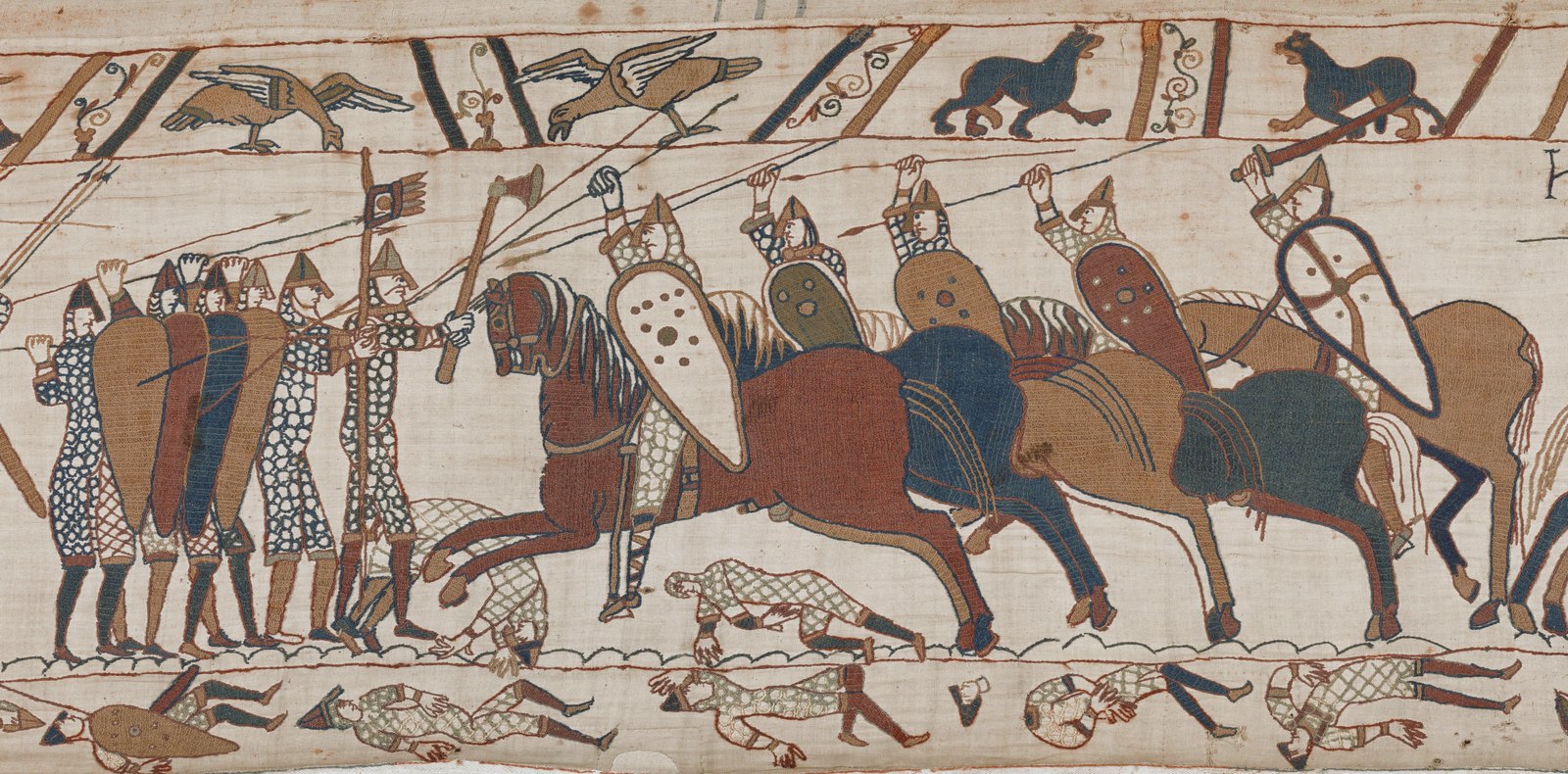 The Battle of Hastings, 1066, where William the Conqueror defeated Harold