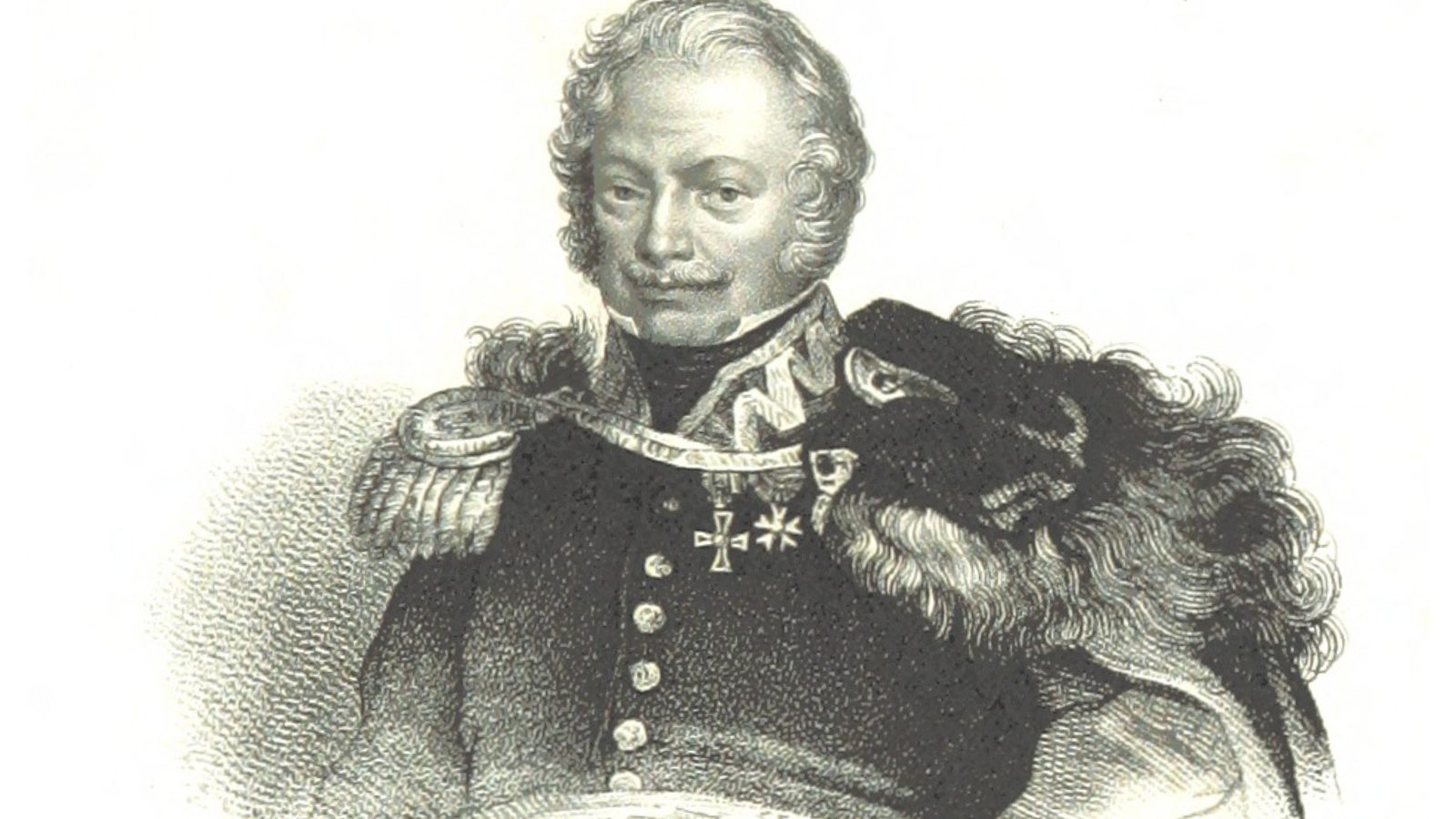 Lithograph portrait of General Józef Dwernicki, 1834