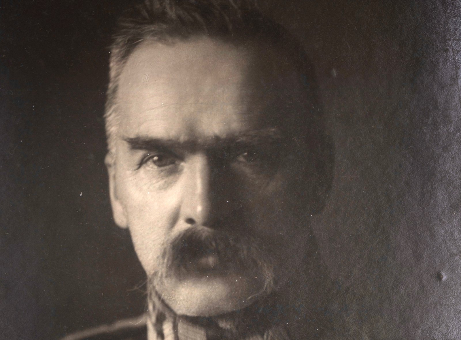 Portrait photograph of Marshal Józef Piłsudski in uniform by Witold Pikiel