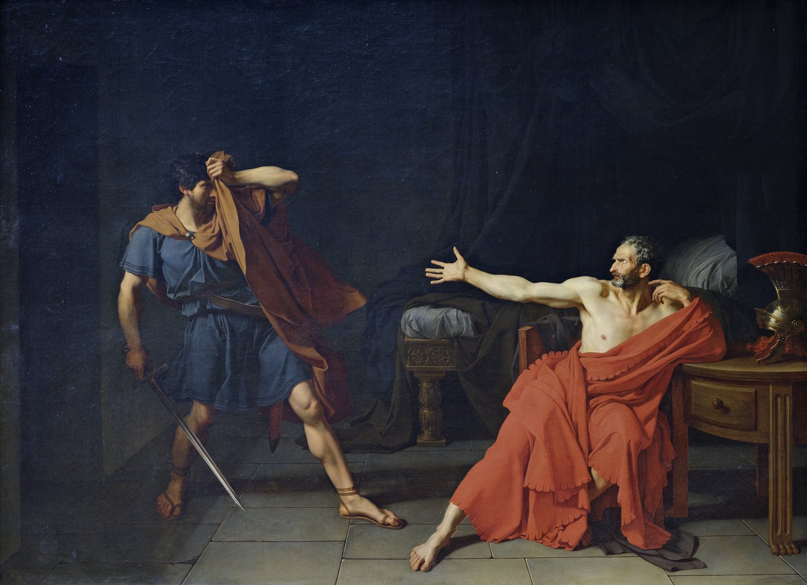 Painting of Gaius Marius defying his executioner at Minturnae