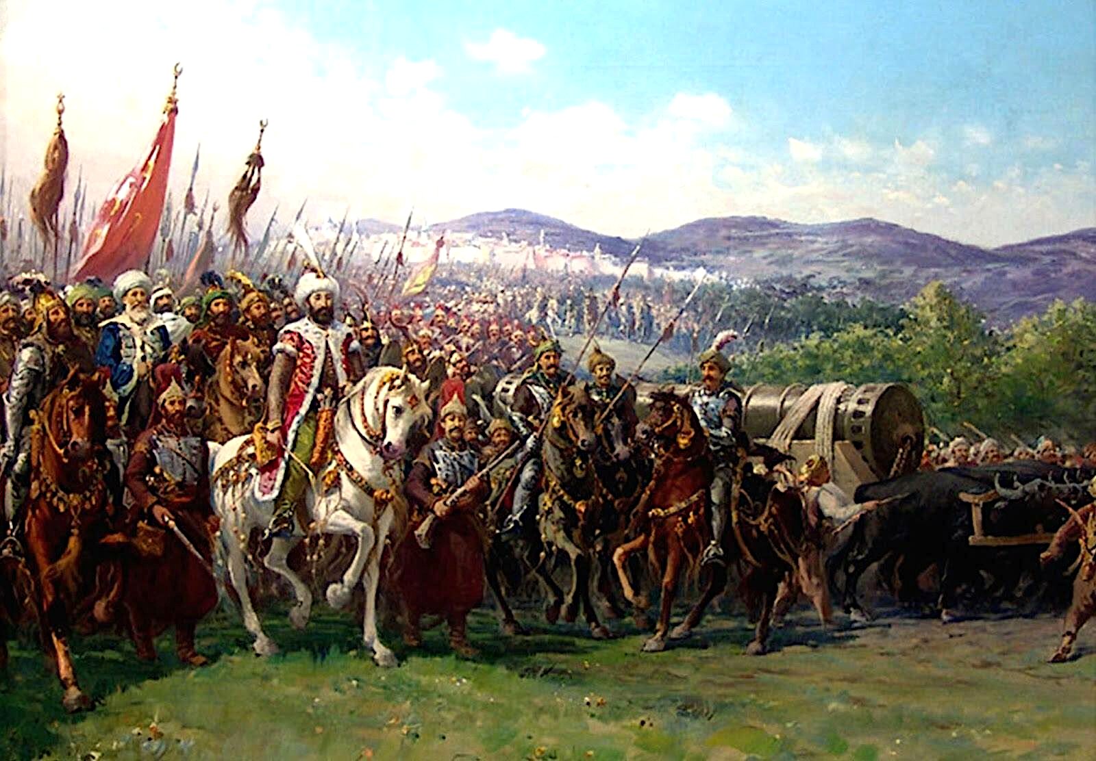 Fausto Zonaro's painting of Mehmed II entering Constantinople in 1453