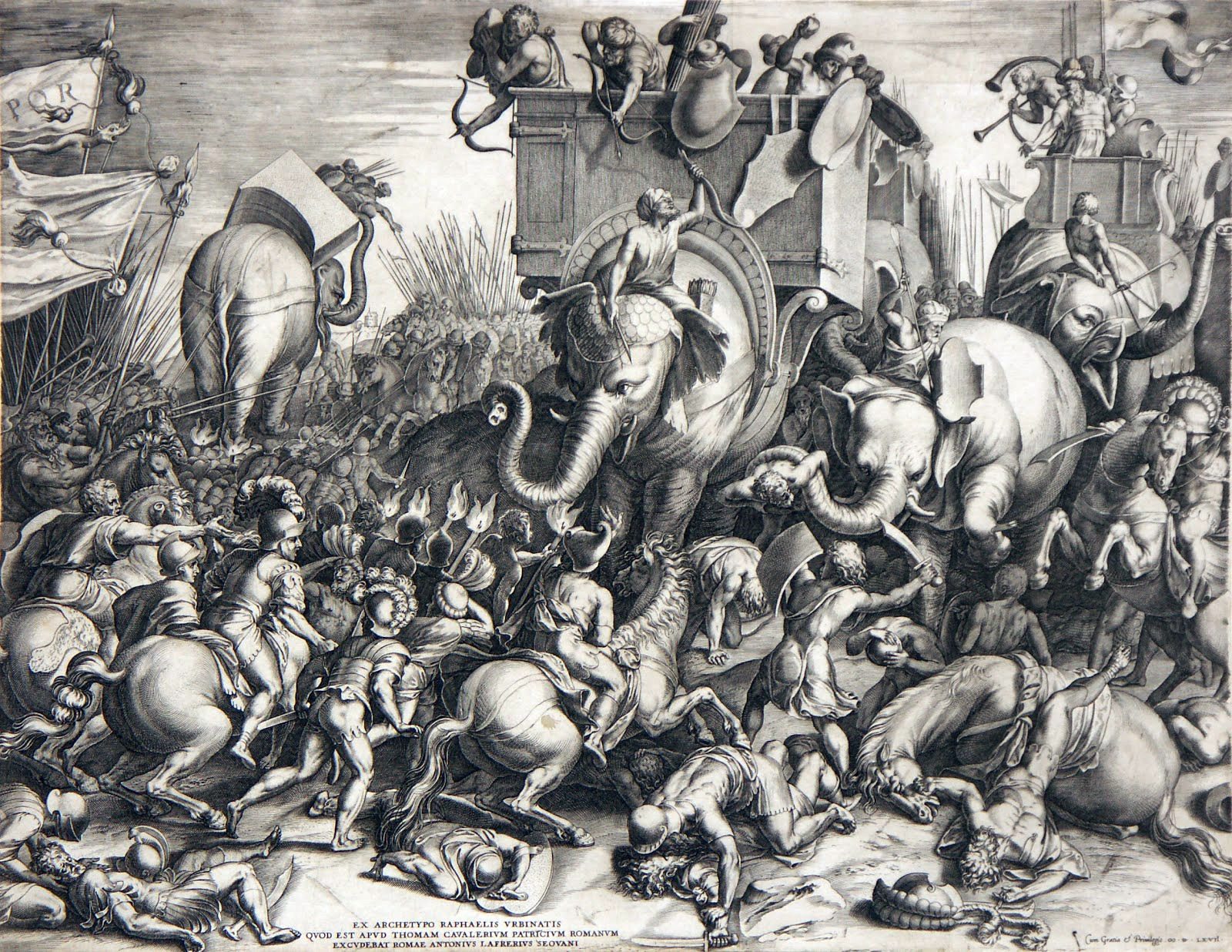 Carthaginian and Roman soldiers clashing during the Punic Wars