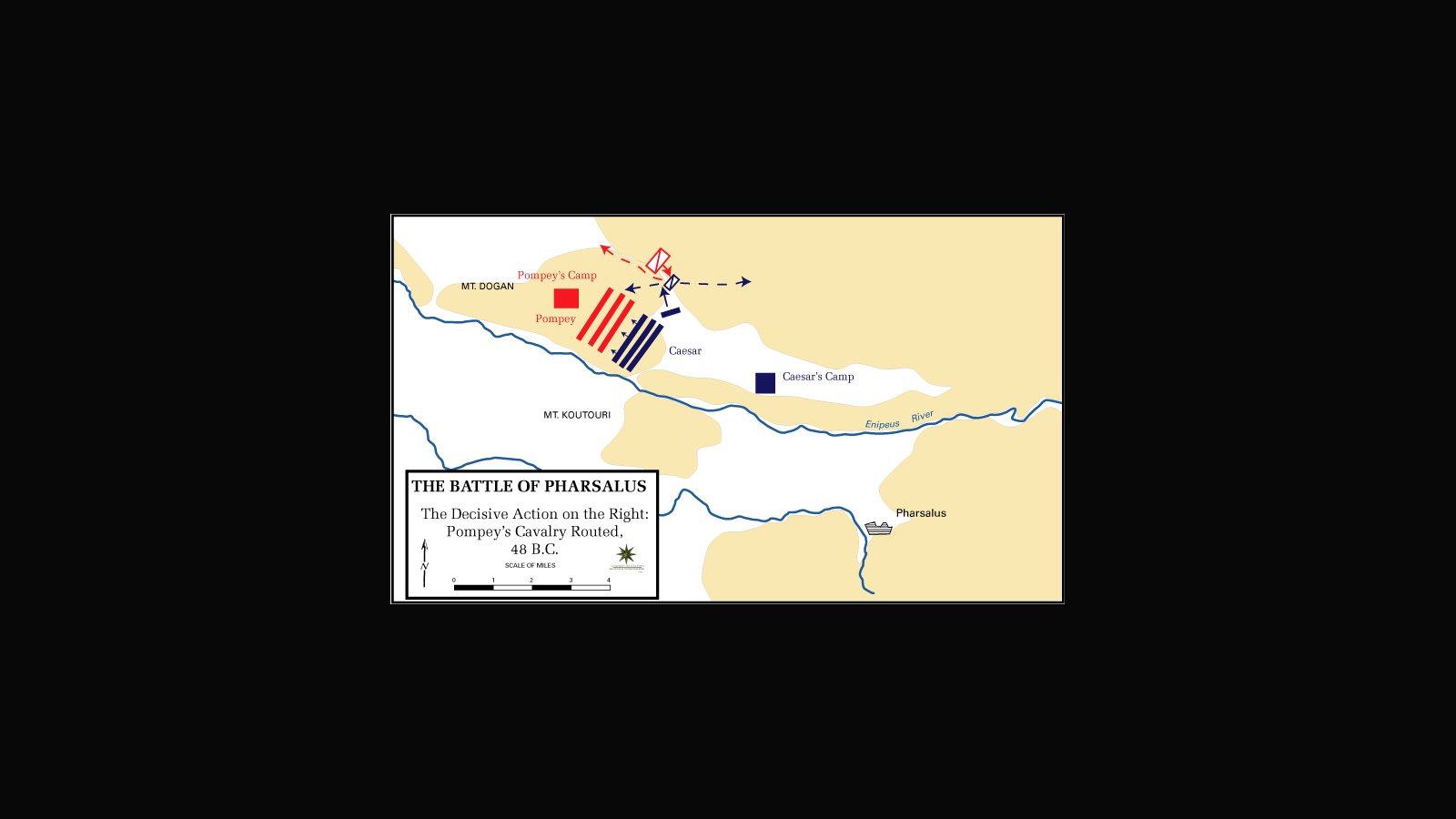 Plan of the Battle of Pharsalus, 48 BC