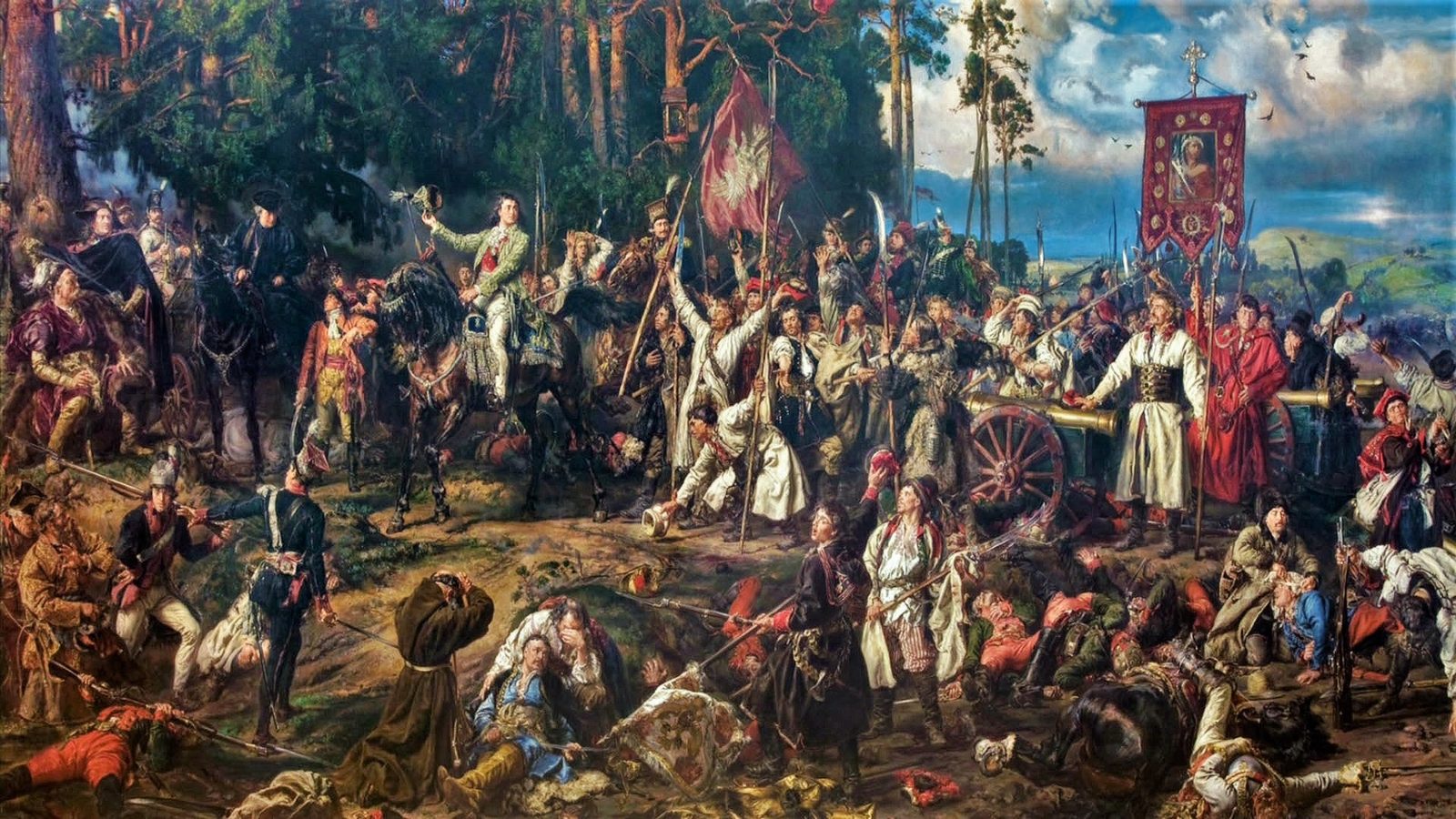Kościuszko at Racławice, painting by Jan Matejko