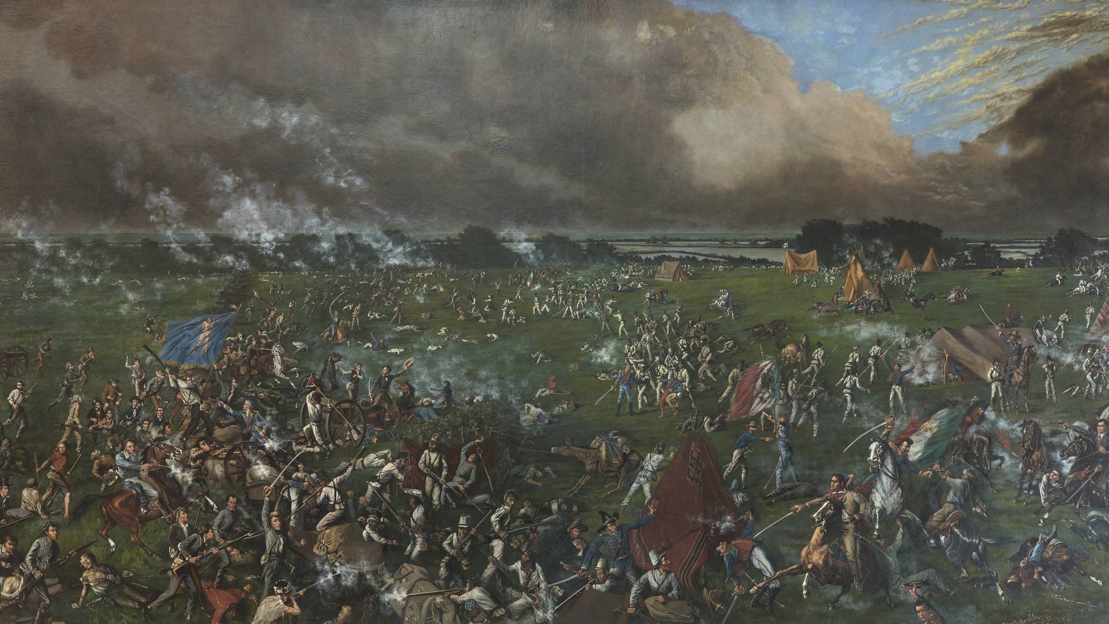The Battle of San Jacinto, painting by Henry Arthur McArdle, 1895