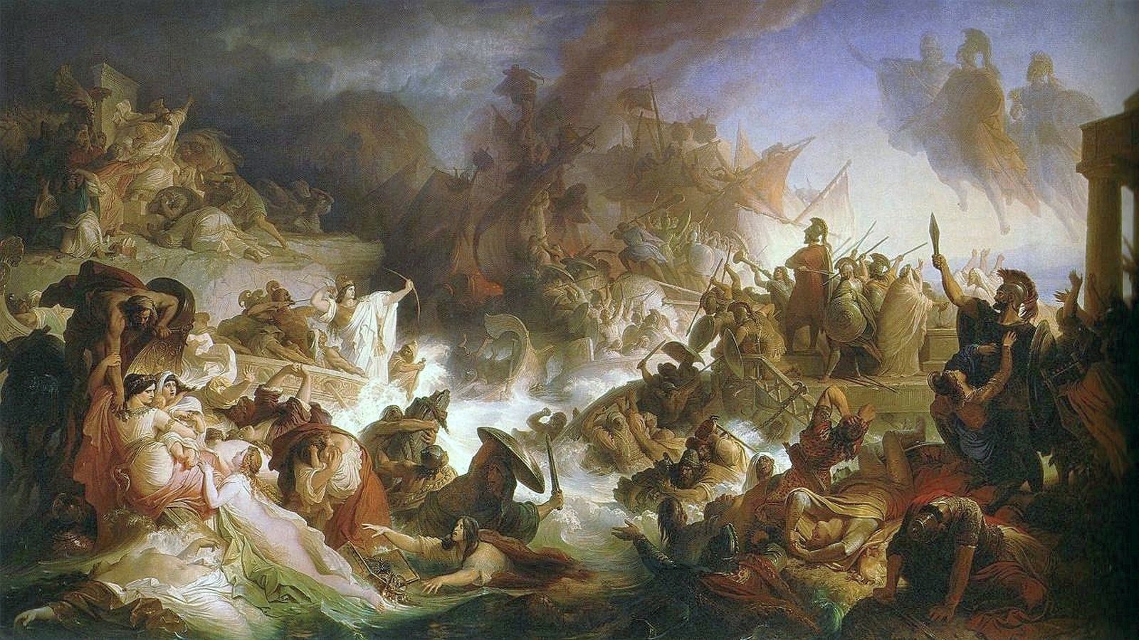 Wilhelm von Kaulbach's painting of the naval Battle of Salamis