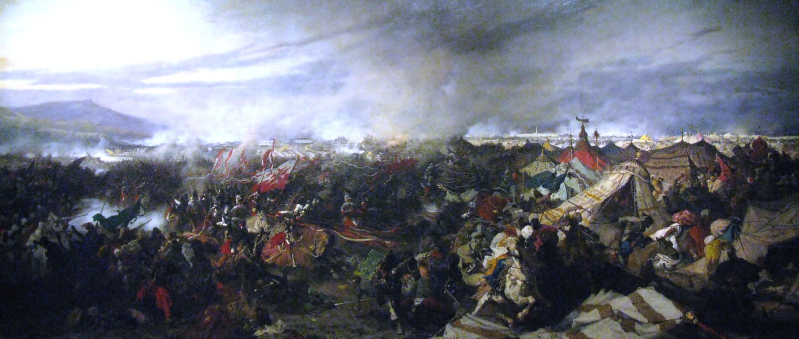 The winged hussars charging at the relief of Vienna, 1683