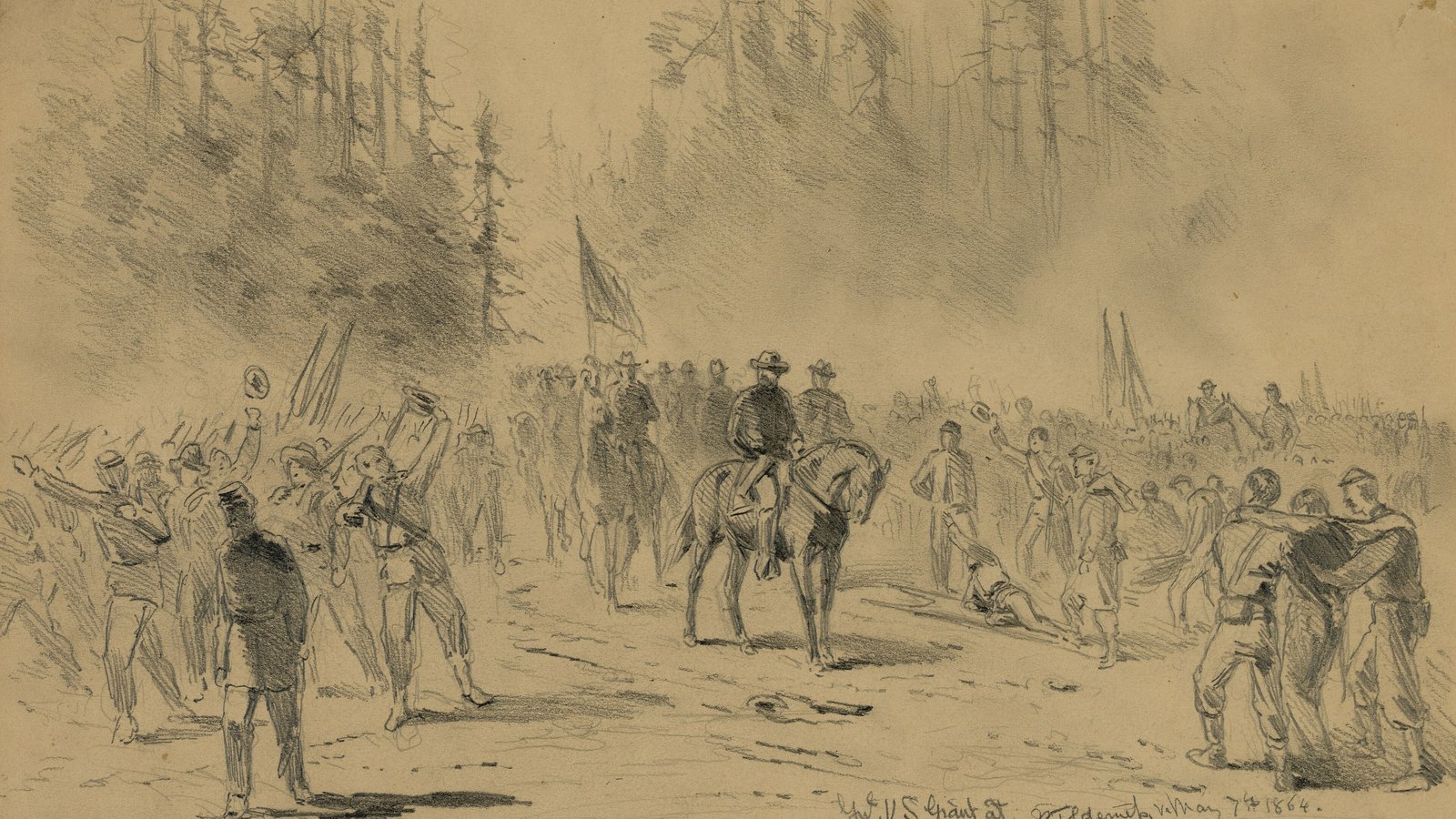 General Grant at the Battle of the Wilderness, 1864