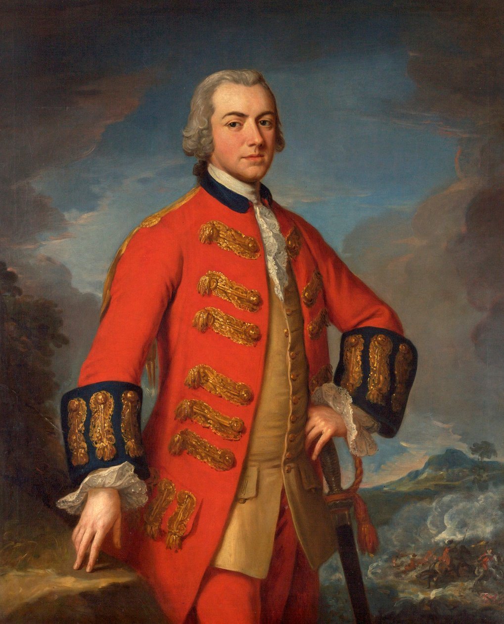 Portrait of Henry Clinton in a red British officer's coat