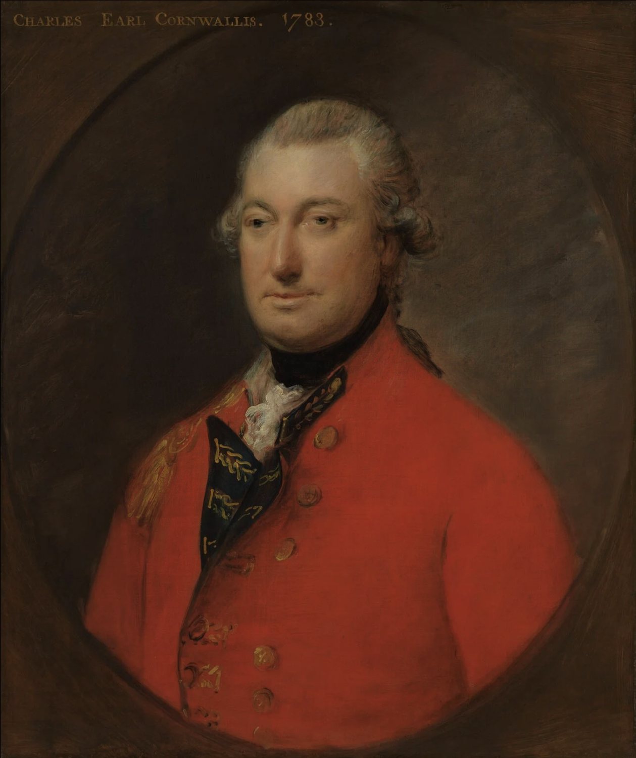 Portrait of Lord Cornwallis in a red coat
