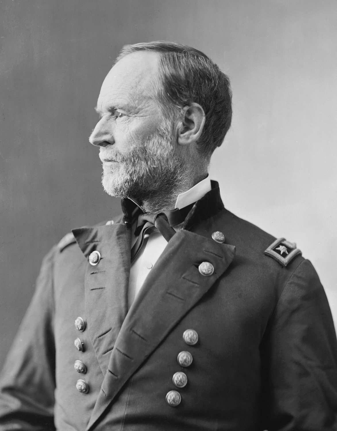 Portrait photograph of Sherman in uniform