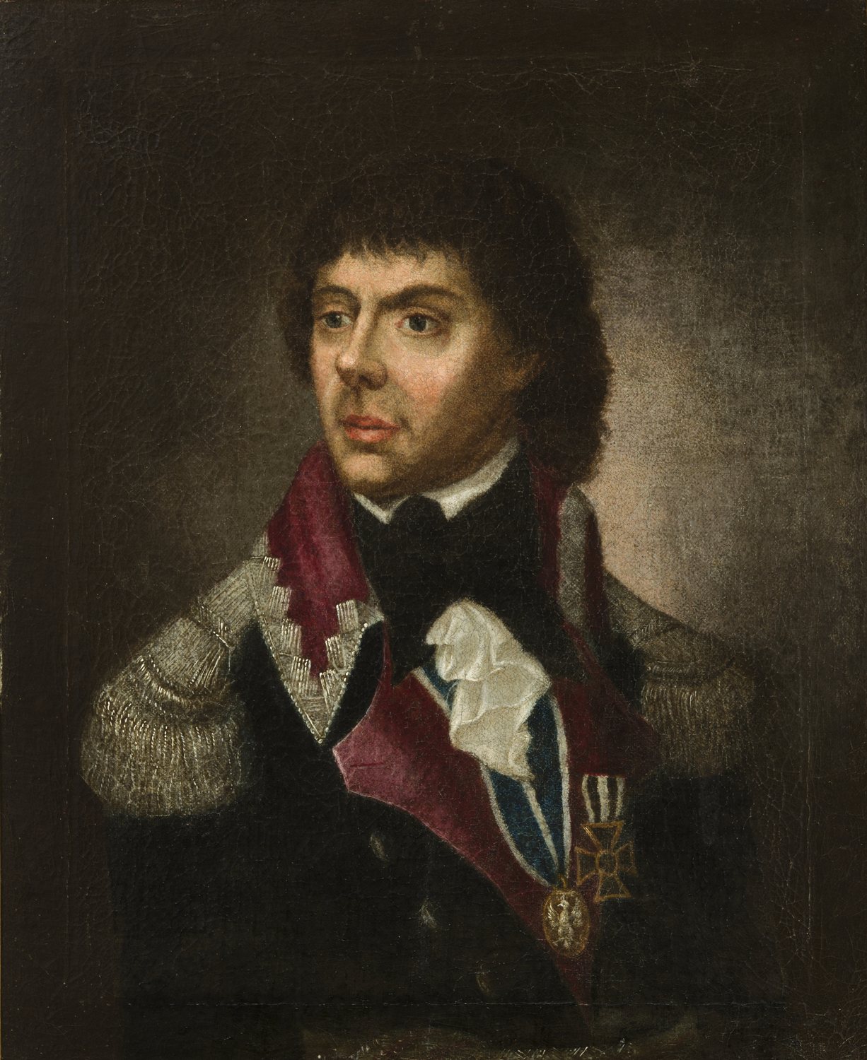 Portrait of Tadeusz Kosciuszko in a dark coat with a white cravat