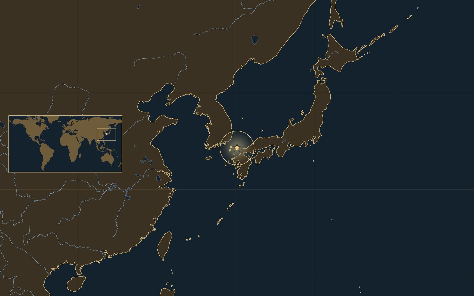 Location: Tsushima Strait, Korea Strait.