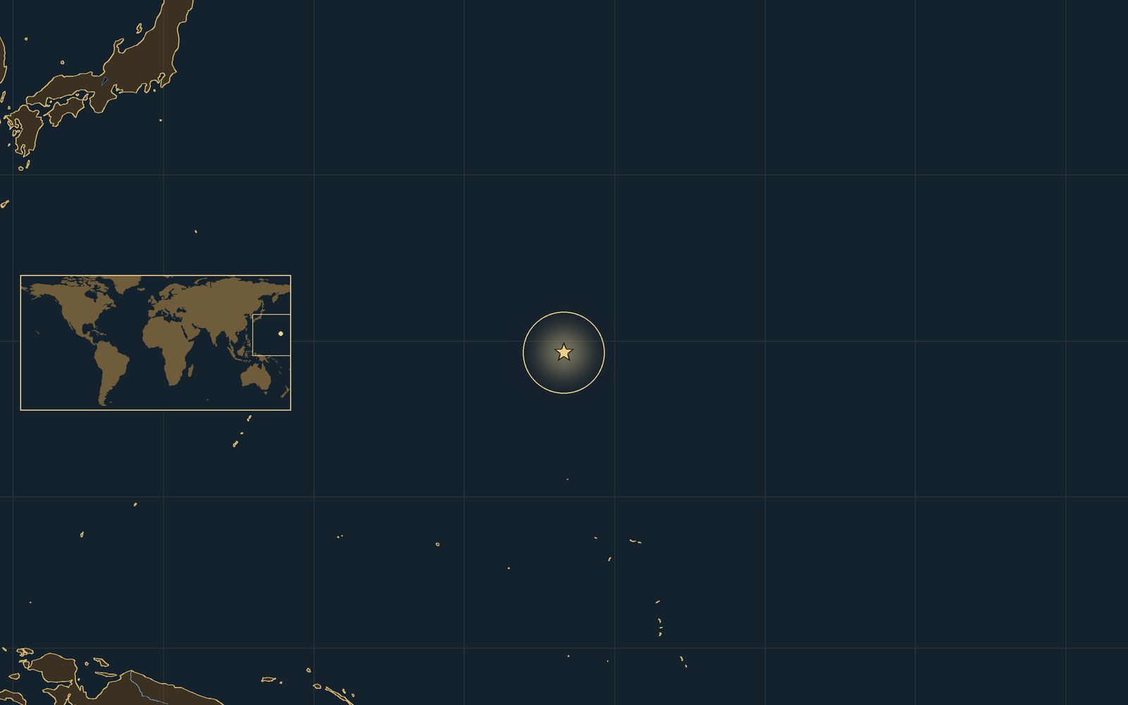 Location: Wake Atoll, central Pacific.